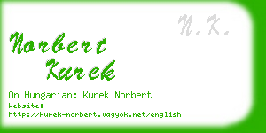 norbert kurek business card